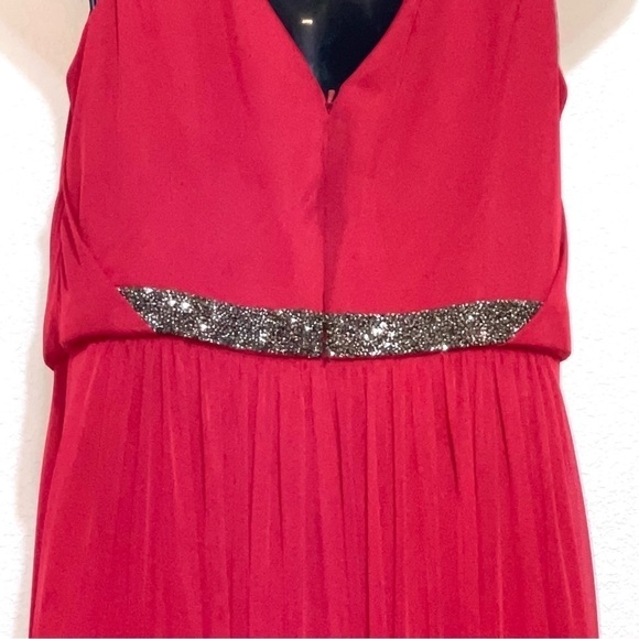 David's Bridal Red Bridesmaid Dress Size 10 - Picture 7 of 16